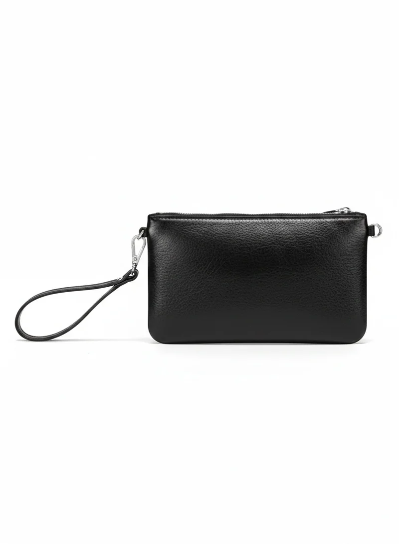 David Jones David Jones Women’s  wristlet bag lightweight bag | long handle stylish for work, school & college | Color BLACK